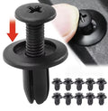 Bilclips 50-pack för 8 mm hål – svarta tryckfästen