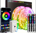 RGB LED-list 20 m med fjärrkontroll och app – musikstyrd
