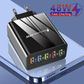 USB-laddare 48W med 5 USB-portar och QC 3.0-snabbladdning