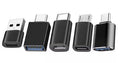 USB-adapterset 5 st – USB-C, USB-A och Micro-USB, kompakta adaptrar