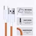 USB-A till USB-C-kabel 240W – flätad, 1 m