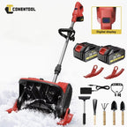 Sladdlös snöslunga 21V – 40 cm arbetsbredd, 2 batterier och laddare