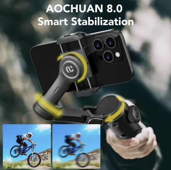 AOCHUAN Smart X2 mobilgimbal – 3-axlig stabilisering och OLED-display