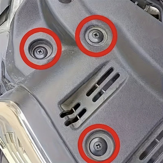 Plastclips till bil 100 st – svarta skruvclips med 15 mm huvud