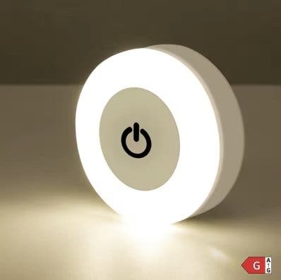 Uppladdningsbar LED-nattlampa med touchsensor och magnetfäste