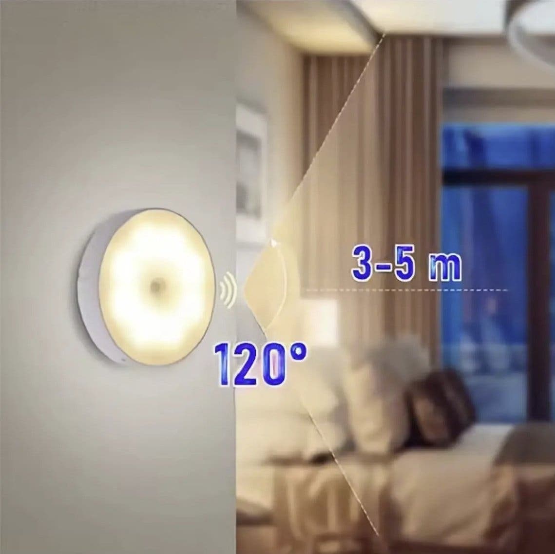 LED-nattlampa med rörelsesensor
