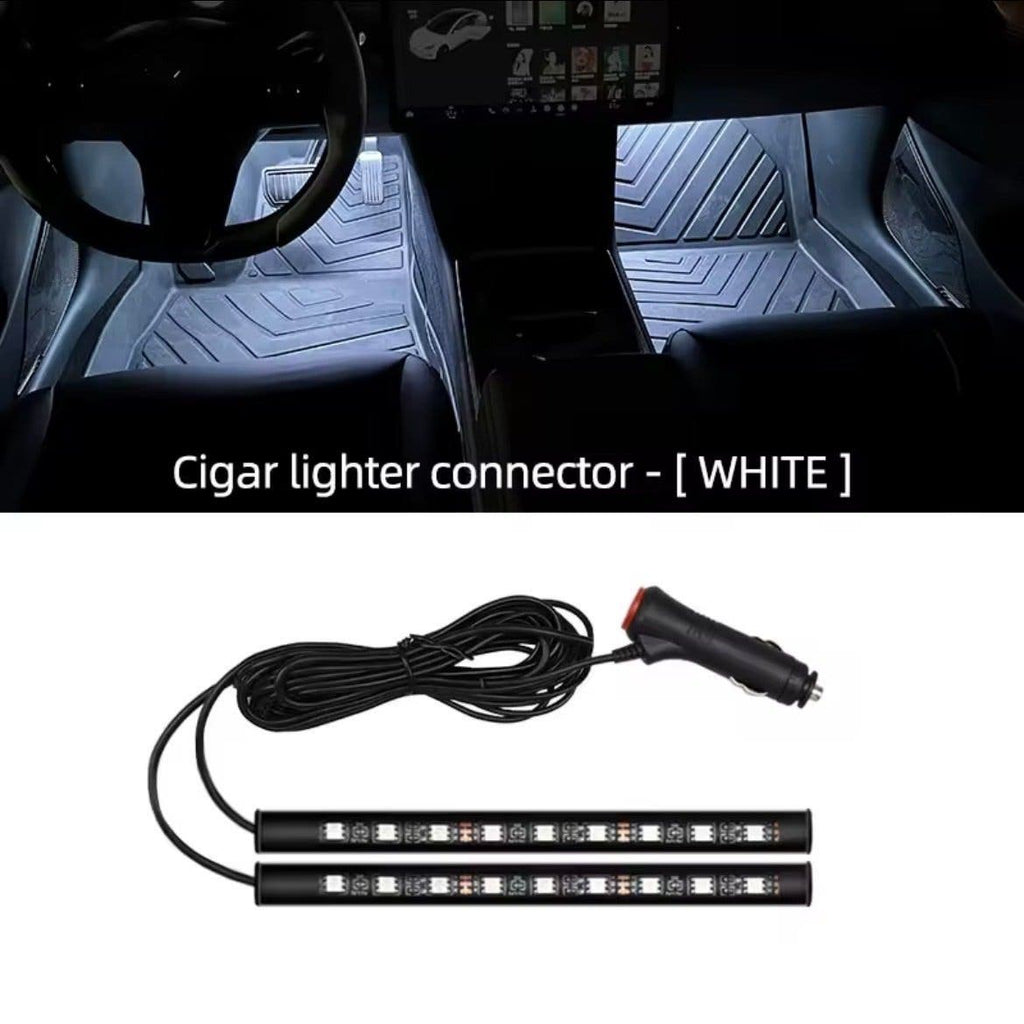 Vit LED-fotbelysning för bil