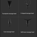 Massagepistol med 8 massagehuvuden och LED-display