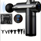 Massagepistol med 8 massagehuvuden och LED-display