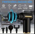 Mini massagepistol med 4 huvuden