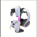RGB-ställ för spelkontroller och headset med laddning