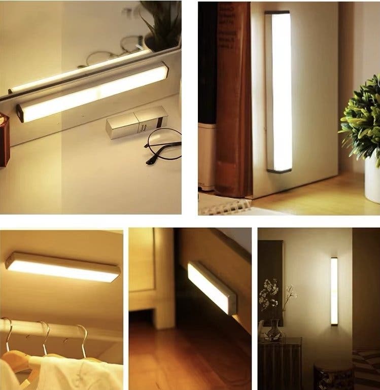 Uppladdningsbar LED-lampa 20 cm med rörelsesensor