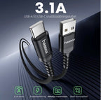 USB-A till USB-C-kabel 3,1A