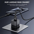 USB-A till USB-C-kabel 3,1A