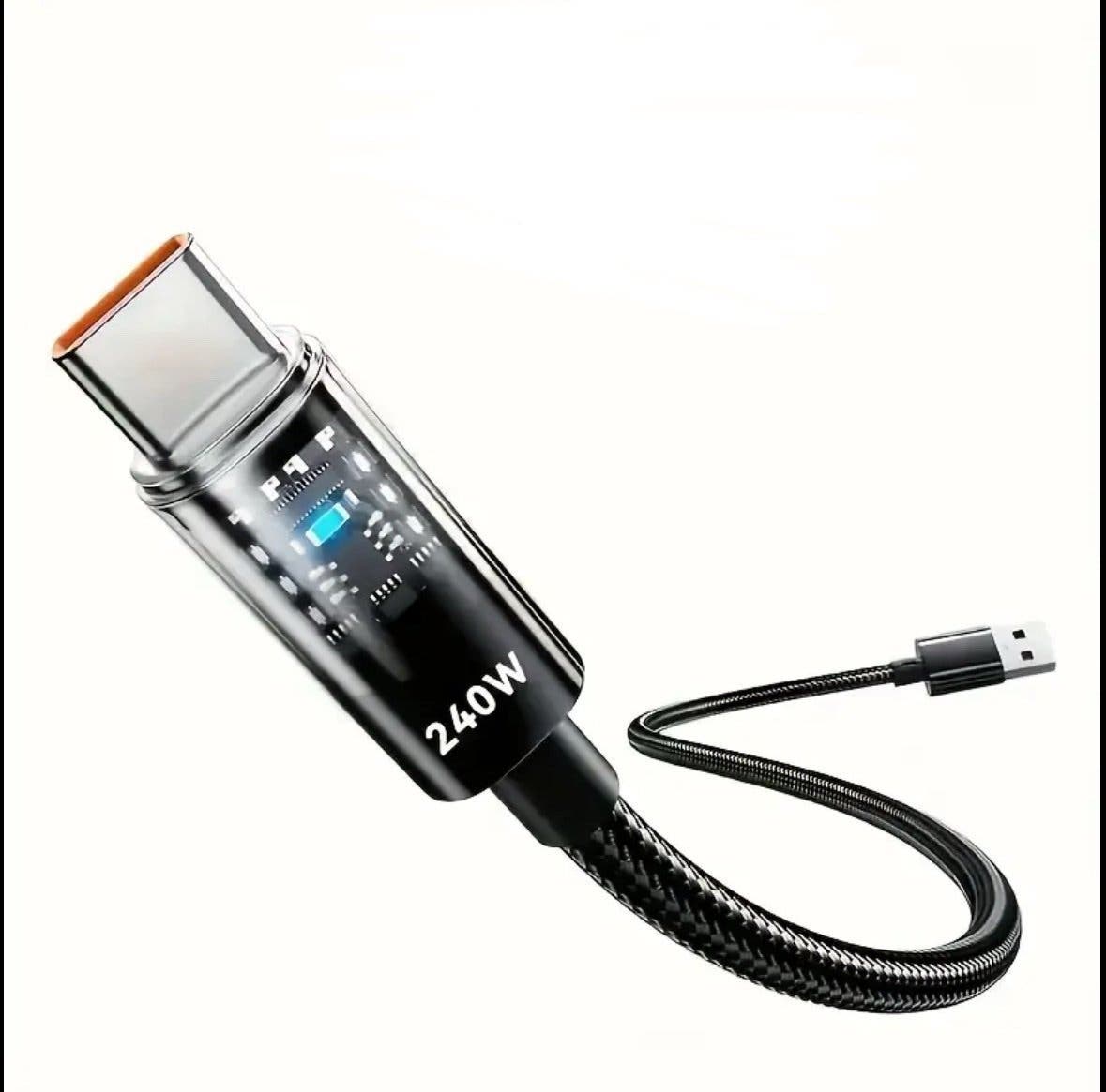 Snabbladdningskabel USB-A till USB-C 240W