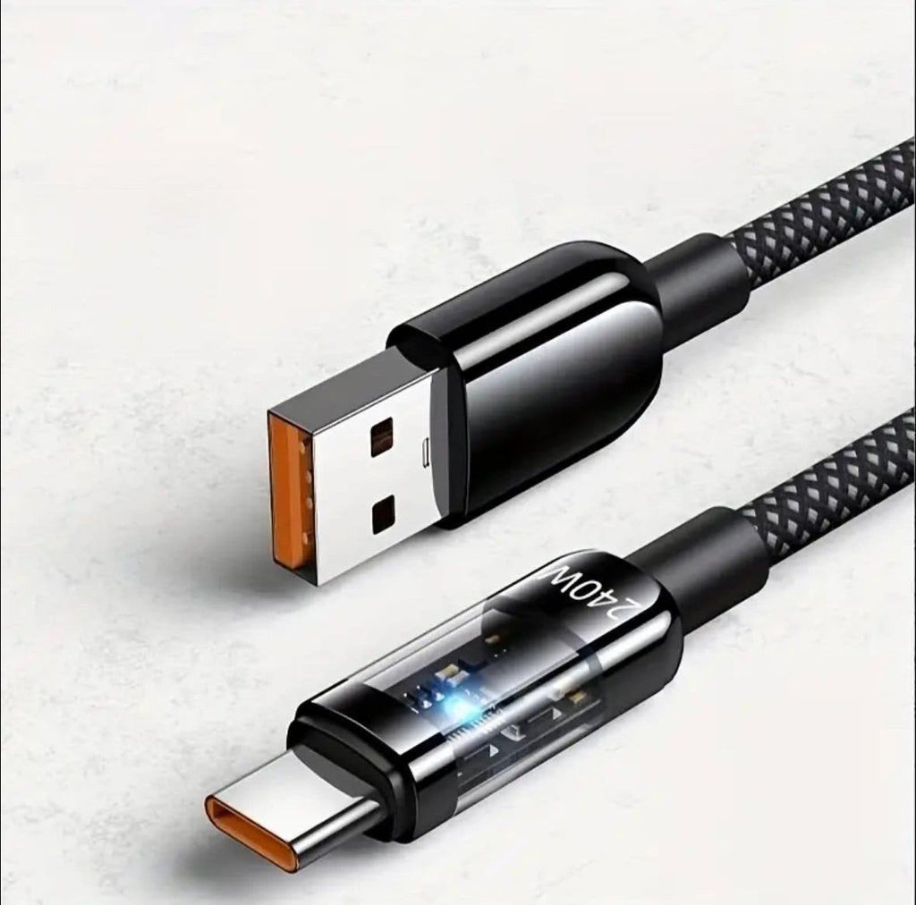 Snabbladdningskabel USB-A till USB-C 240W