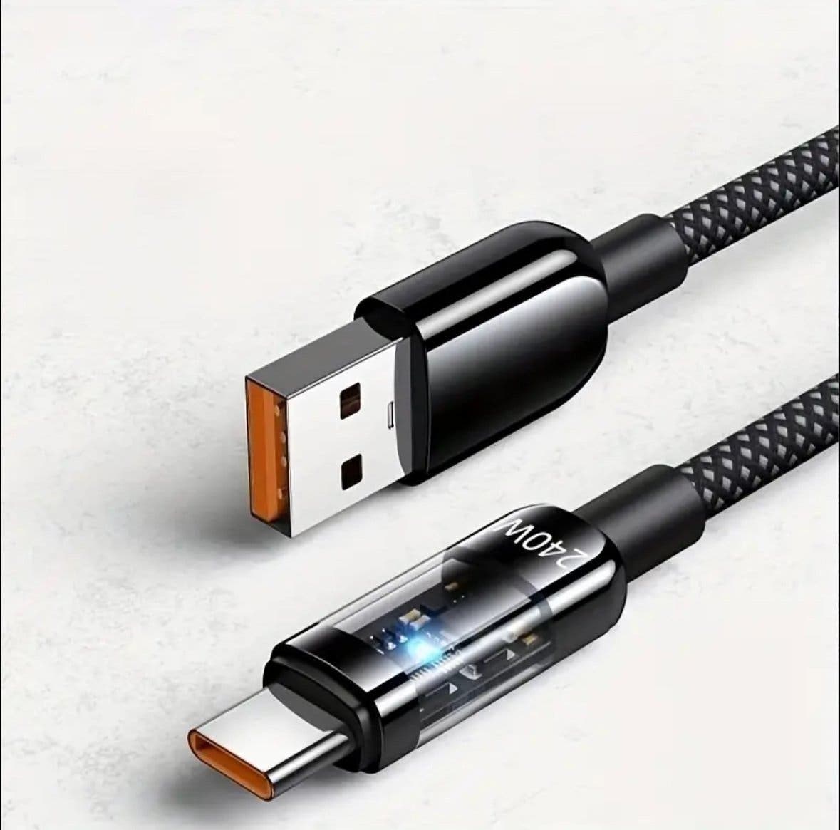 Snabbladdningskabel USB-A till USB-C 240W