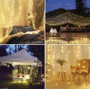 Ljusgardin 3 × 1 m med 100 LED