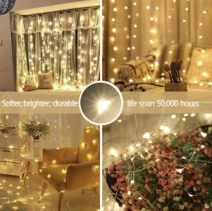 Ljusgardin 3 × 1 m med 100 LED