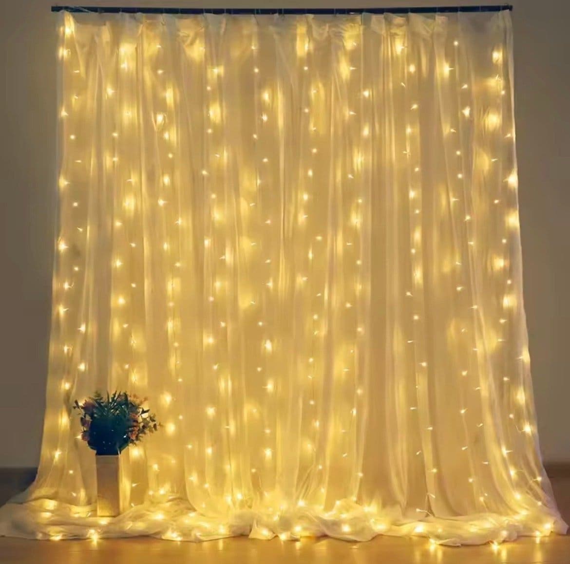 Ljusgardin 3 × 1 m med 100 LED