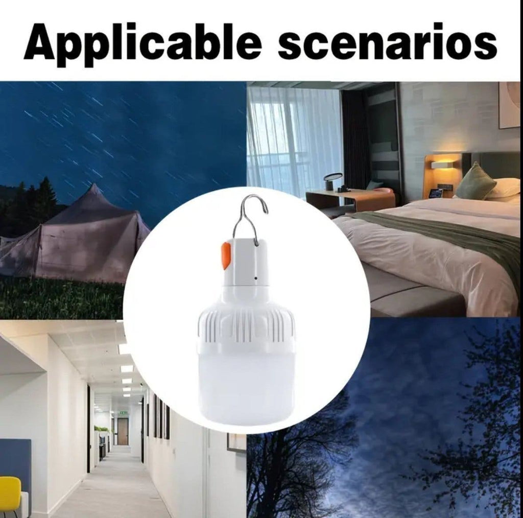 Uppladdningsbar campinglampa med krok