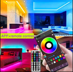 RGB LED-list 20 m med fjärrkontroll och app