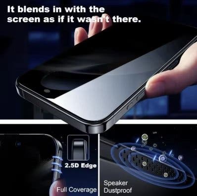 Privacy-skärmskydd iPhone 15 Plus 4-pack