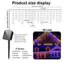 Solcellsljusslinga 96 LED med 16 slingor