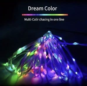 RGB LED-ljusslinga 5 m med app och fjärrkontroll