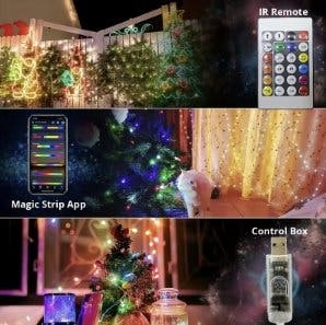 RGB LED-ljusslinga 5 m med app och fjärrkontroll