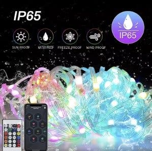 RGB LED-ljusslinga 5 m med app och fjärrkontroll