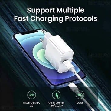 USB-C-laddare 20W med PD och Quick Charge