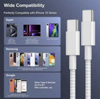 USB-C till USB-C-kabel 60W 3-pack