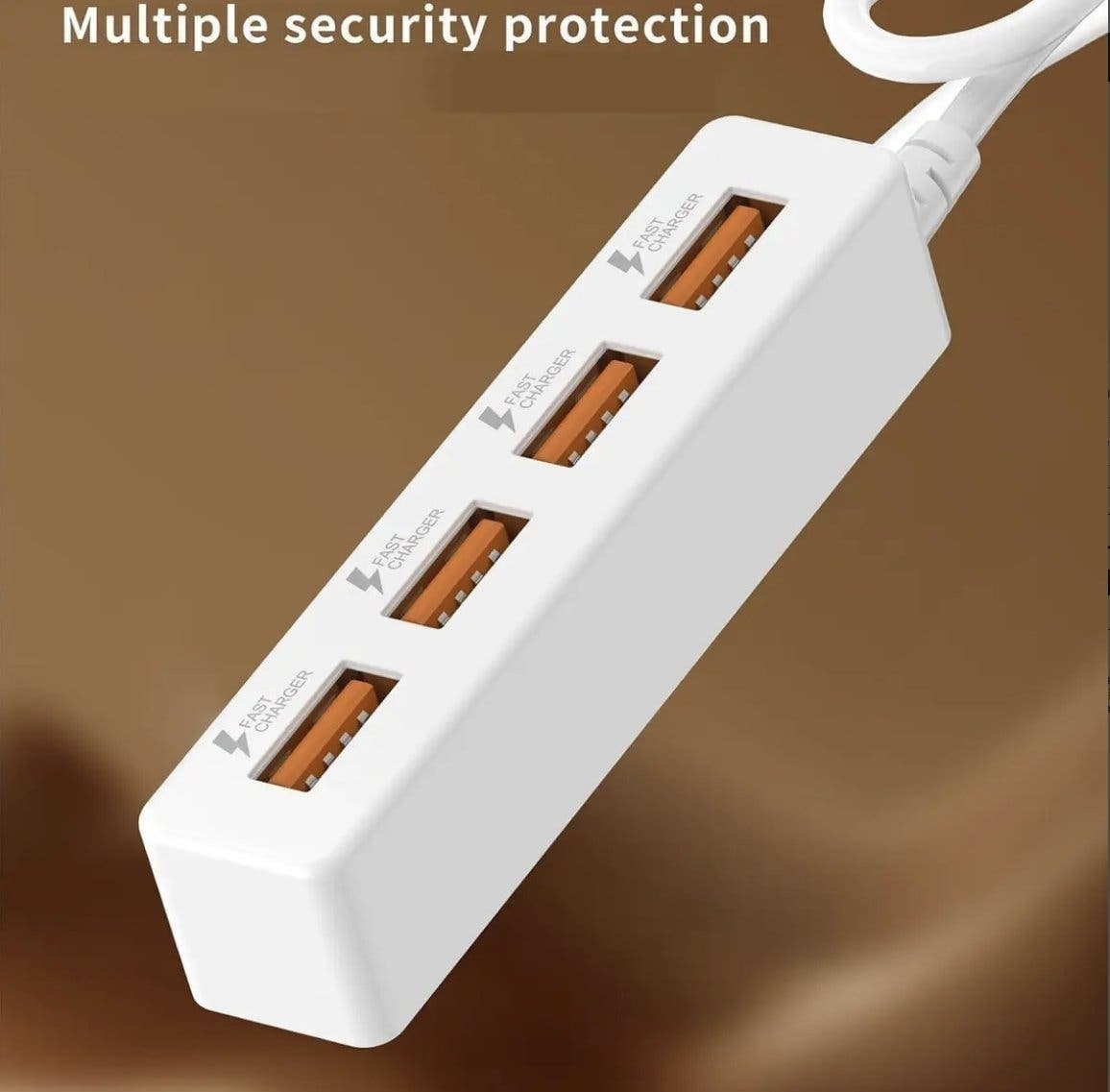 USB-laddare med 4 portar