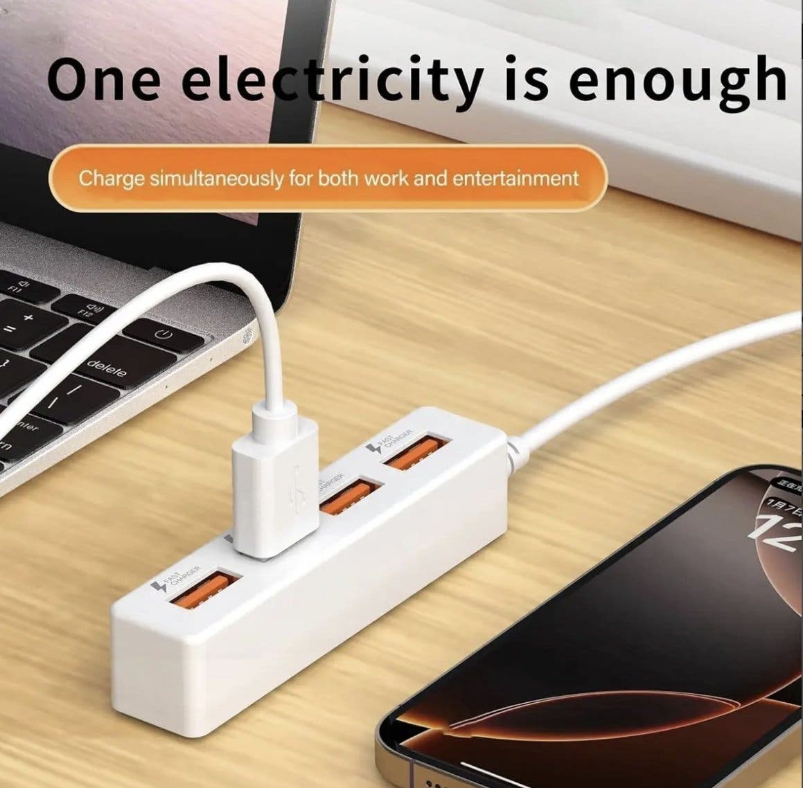 USB-laddare med 4 portar