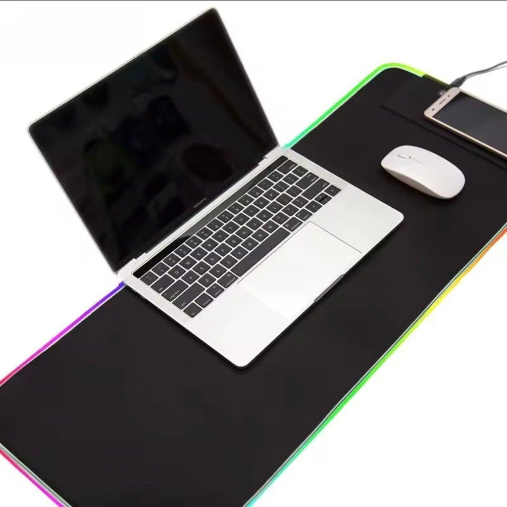 RGB-musmatta XL för gaming med LED-belysning