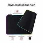 RGB-musmatta XL för gaming med LED-belysning