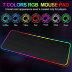 RGB-musmatta XL för gaming med LED-belysning