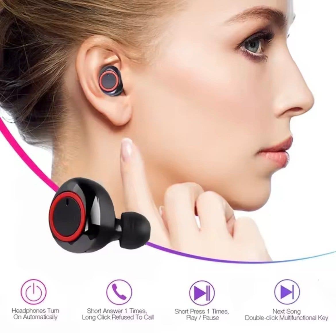 Trådlösa hörlurar Bluetooth 5.0