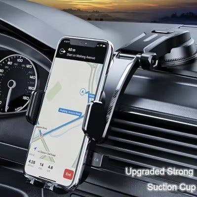 Mobilhållare för bil med sugkopp, 360° roterbar