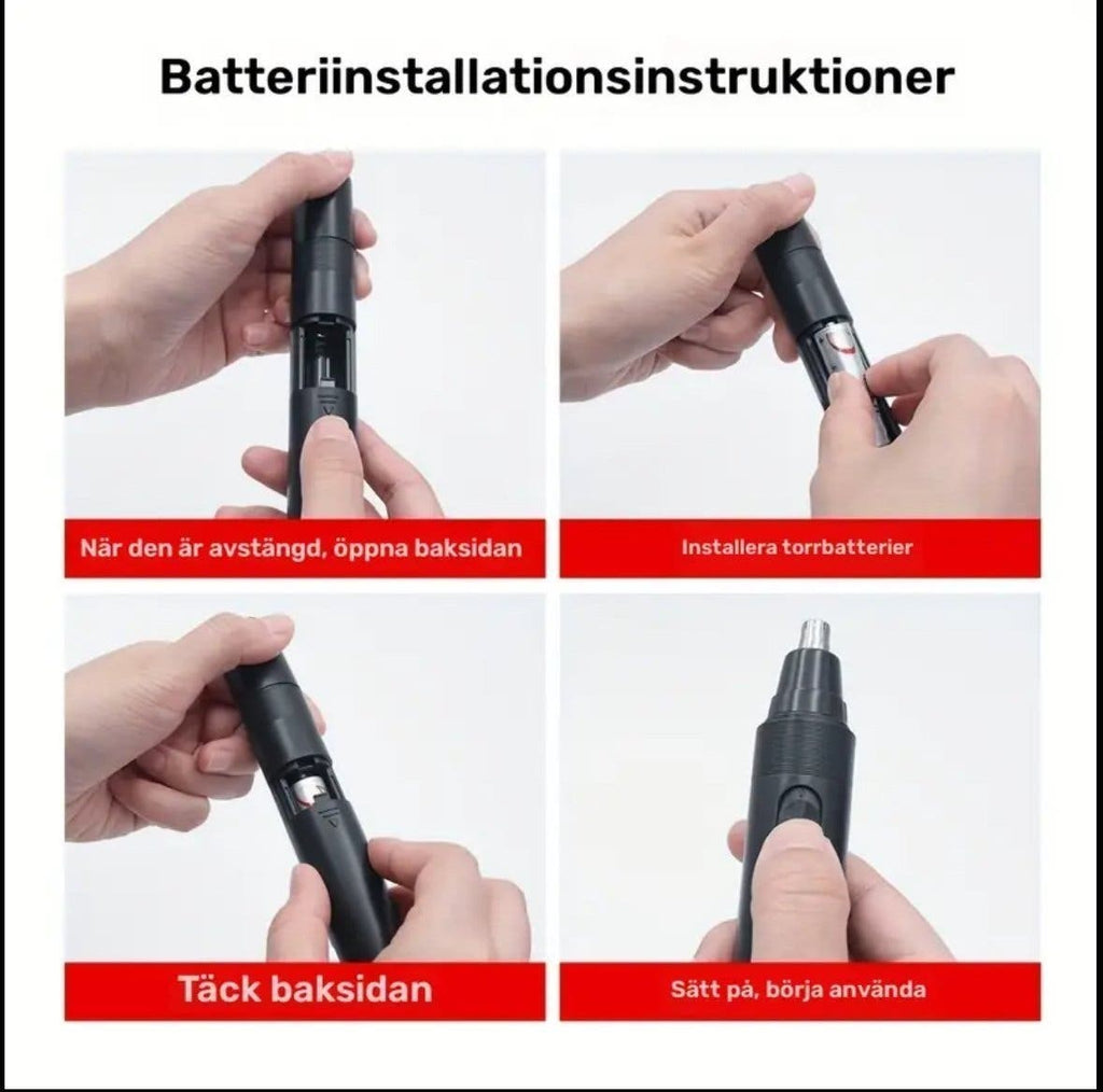 Elektrisk näs- och öronhårstrimmer