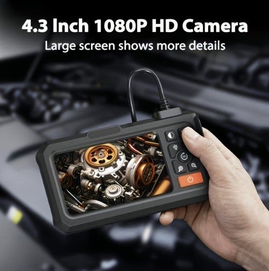 Inspektionskamera 4,3" 1080P med 2600 mAh batteri
