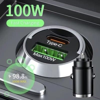 USB-C-billaddare 100W PD