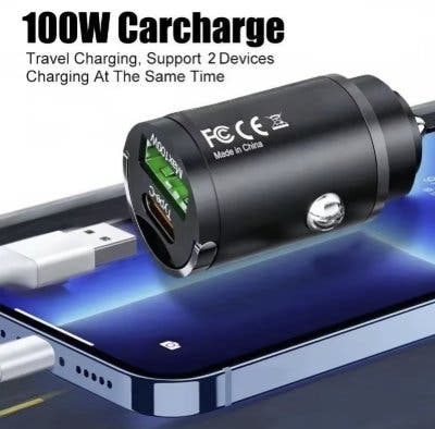 USB-C-billaddare 100W PD
