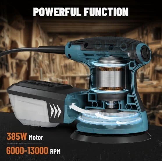 Excenterslip 350W 125 mm