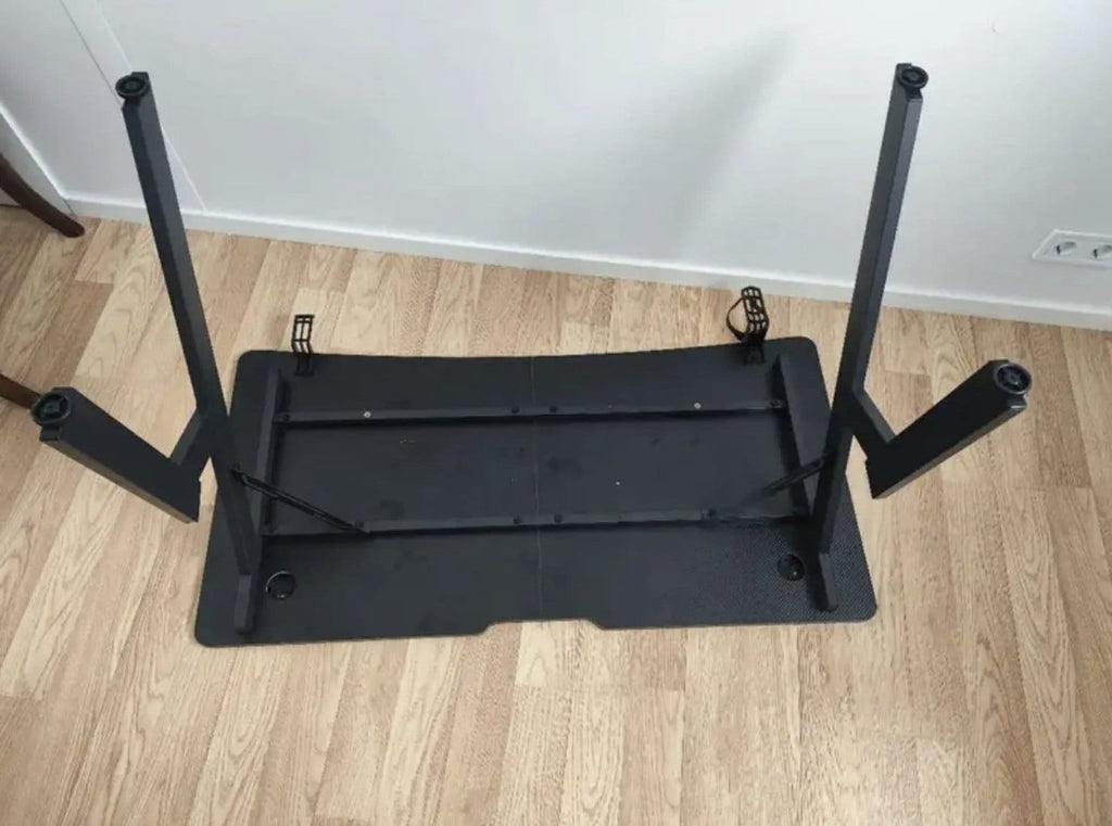 Gamingbord 140 × 60 cm med mugghållare och hörlurskrok