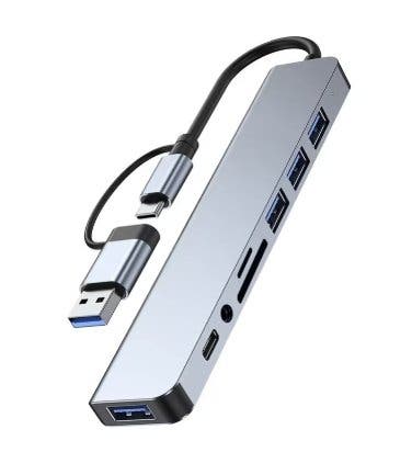 USB-C-hubb 8-i-1