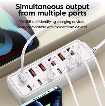USB-laddstation med 12 portar, USB-A och USB-C PD