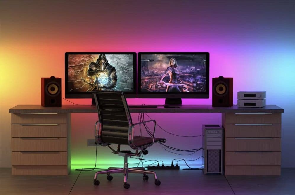 RGB LED-list 5 m med USB, Bluetooth-app och fjärrkontroll