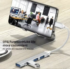 USB-C-hubb 4 portar i aluminium